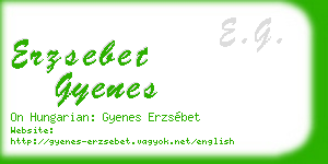 erzsebet gyenes business card